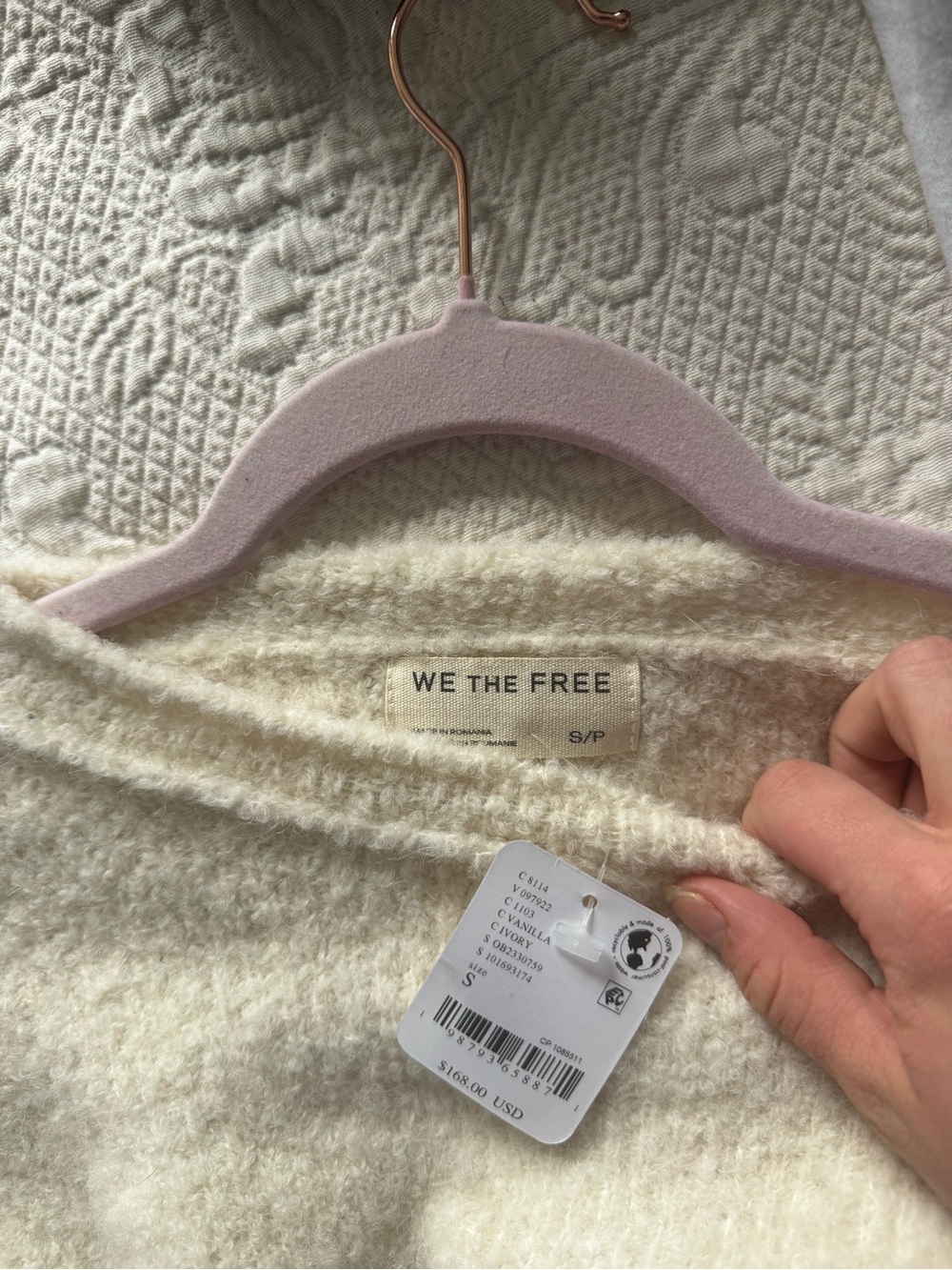 NWT: FREE PEOPLE CREAM SWEATER - Picture 3 of 3